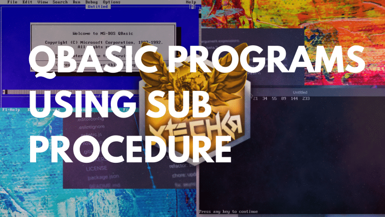 QBasic Programs Using SUB Procedure