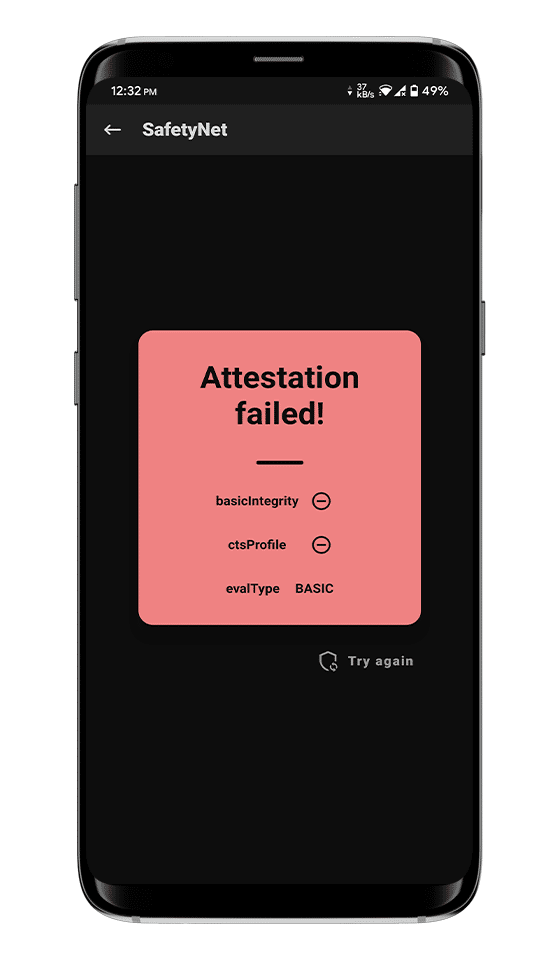 SafetyNet Check Fail