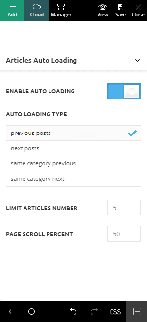 Articles Auto Loading